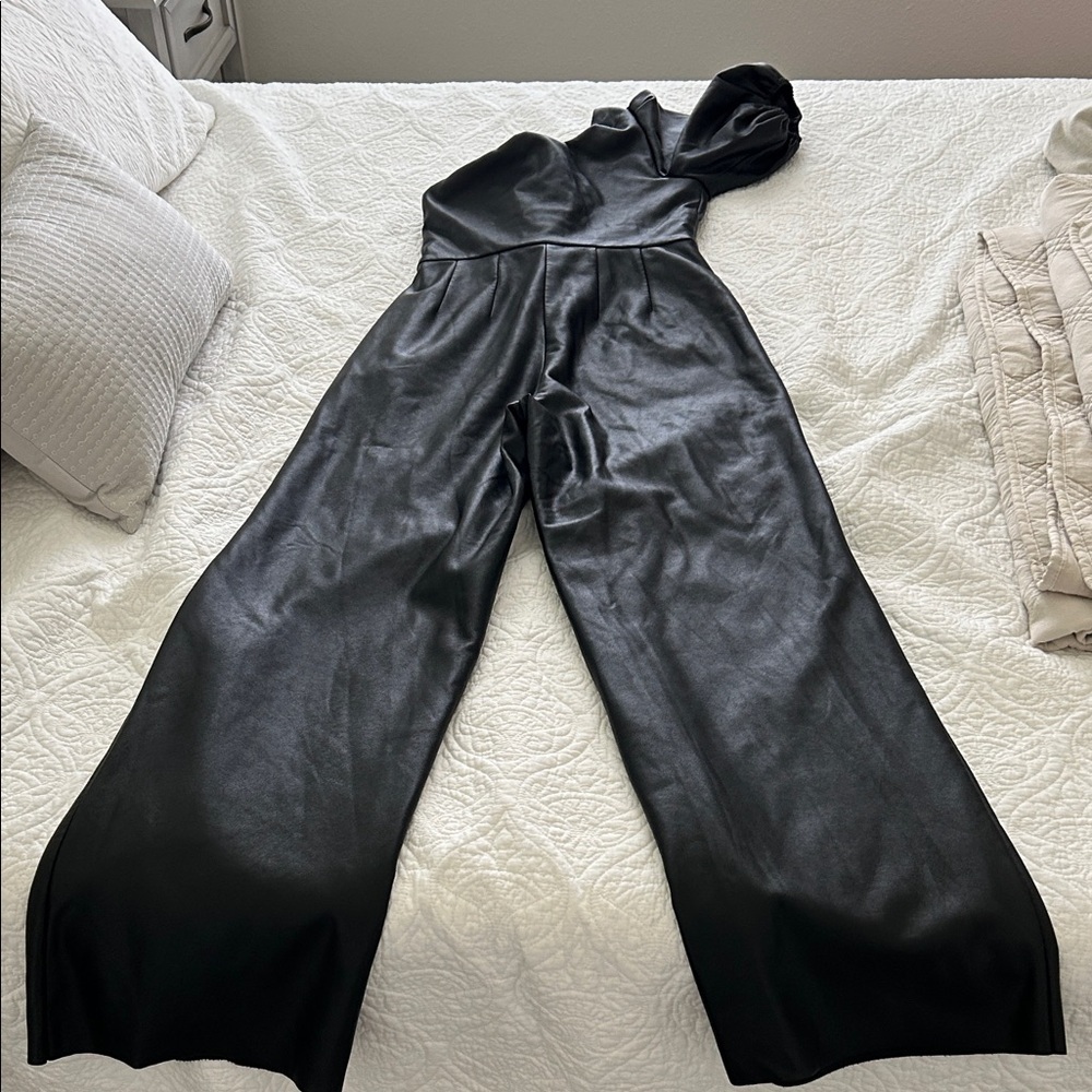 Sachin + Babi Jagger Black One-Shoulder Jumpsuit - Picture 9 of 9